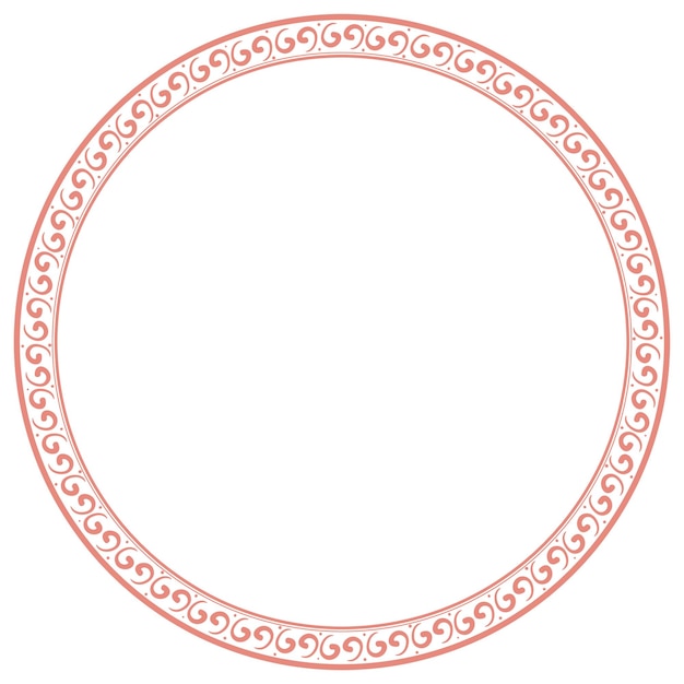 Png frame Chinese oriental pattern in pink circle