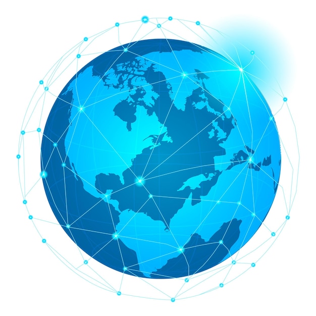 Png global connection design element transparent background