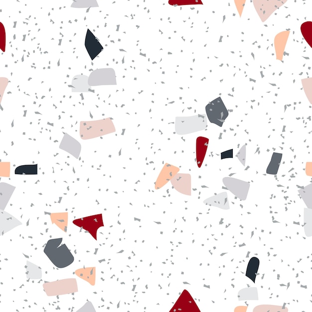 Png olorful terrazzo seamless pattern transparent background