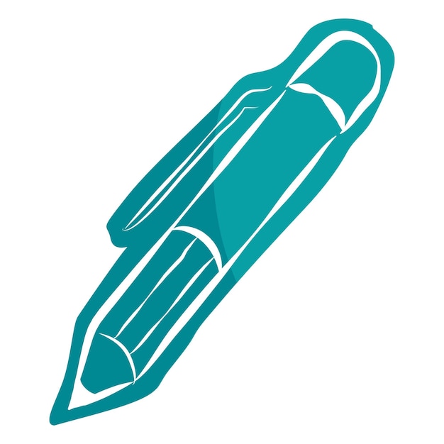 Png teal pencil hand drawn sticker transparent background