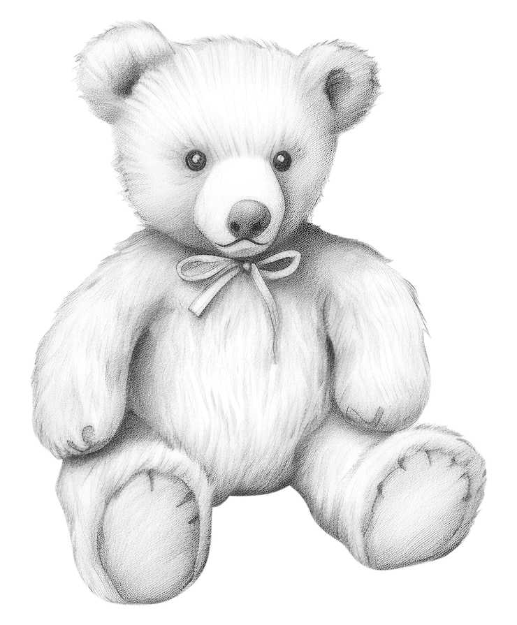Foto png teddy bear drawing sketch mammal