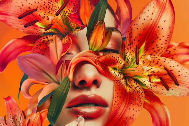 portrait of a girl flowers wreath