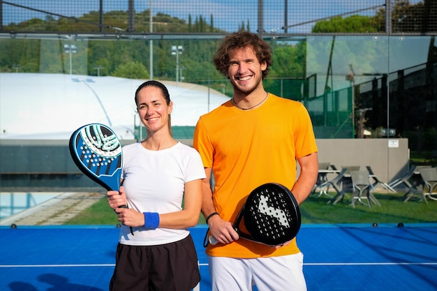 Portrait of tennis players