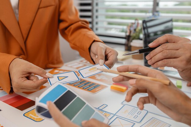Process of creating an interface for a mobile app user interface and experience concept ux ui ux developer and ui designer creative digital development agency