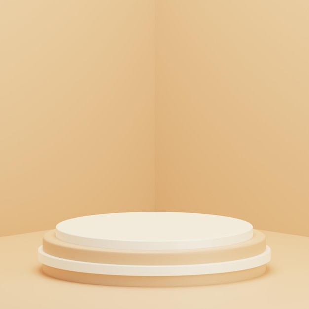 Product display podium 3d psd with background