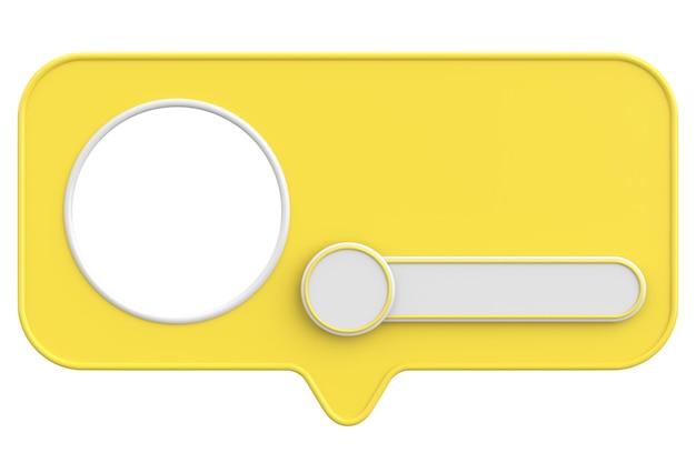 Profile box Social media profile 3D illustration