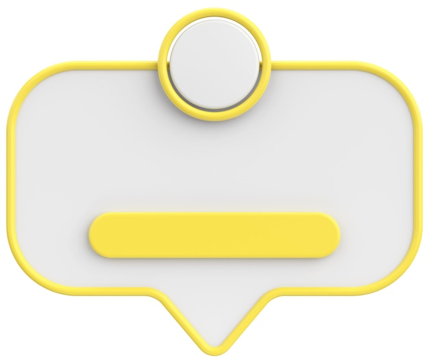 Profile box Social media profile 3D illustration
