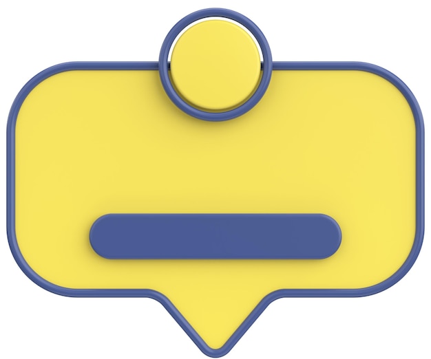 Profile box Social media profile 3D illustration