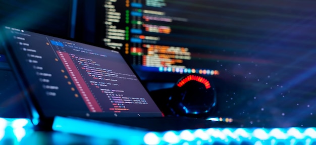 project managers work new idea mobile app developer innovative startup project website programming code
