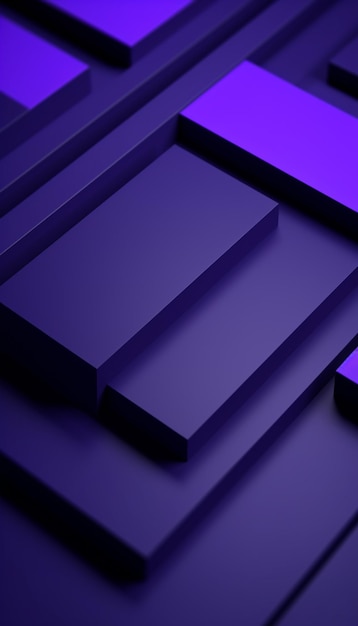 purple and black squares with a single one on each side generative ai