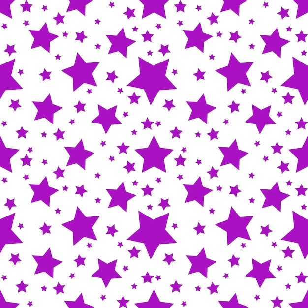 Purple stars seamless patterns isolated on white background stars seamless patterns