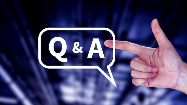 Q and A questions and answers symbol FAQ frequency asked questions Answer Question Ask Information Communication and Brainstorming Concepts