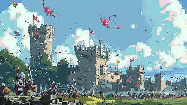 quotActionPacked Medieval Battle Scene with Knightsquot
