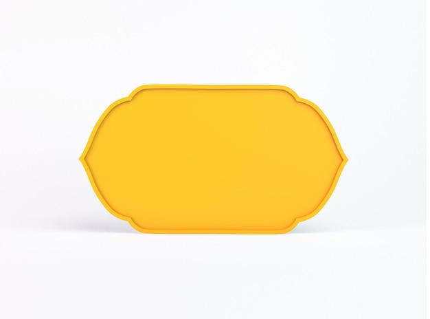 Ramadan Text Frame Front View Isolated In White Background