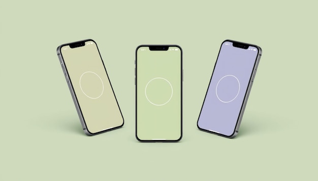 Realistic Mobile Mockup 3d Rendering