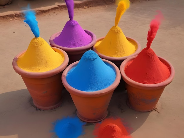 rectangular frame Holi background colors background