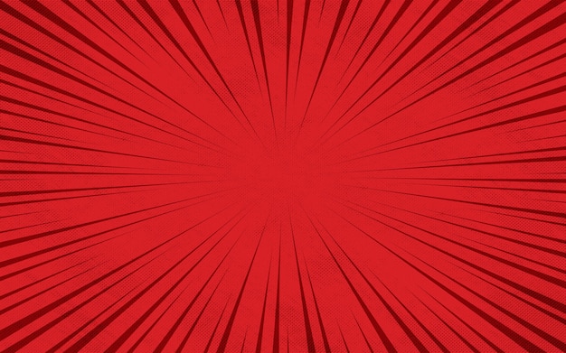 red comic zoom rays colorful cartoon background