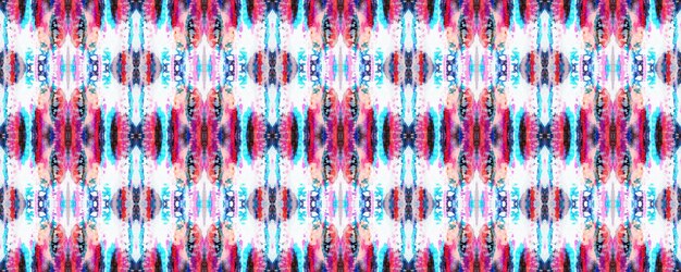 Red, White and Blue Organic Minimal Textile. Batik Tie Dye Border. Watercolor Stencil Japan Background. Kimono Tile. Shibori Seamless Pattern. Watercolor Shoji Design. Tie Dye Abstract Texture.