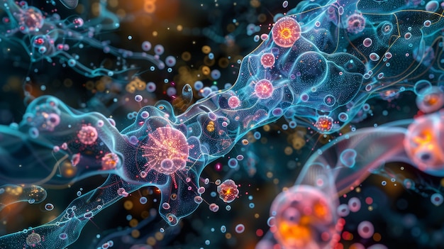 Rendering of the complex interactions within the human microbiome