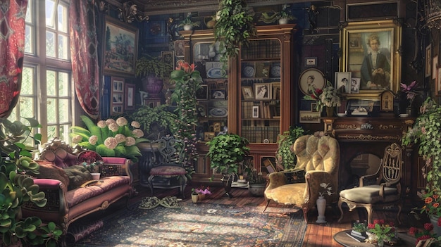 room interior background generated by ai
