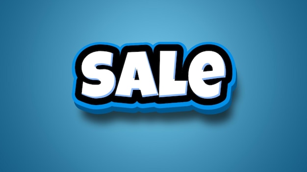 sale 3d editable text effect