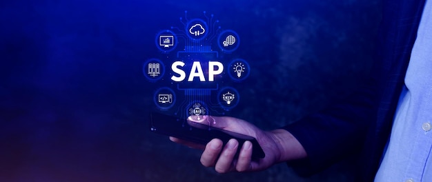 SAP system concept SAP System Application Products Business process automation and management software concept management solutions