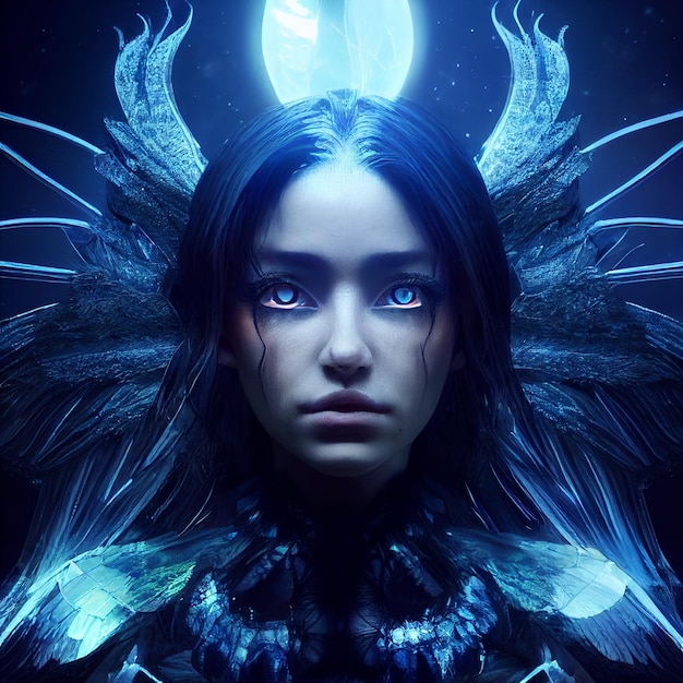 Scary angel portrait