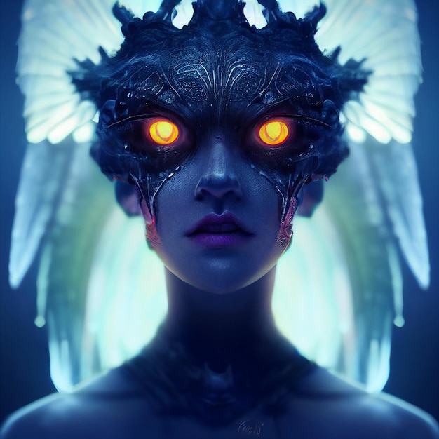 Scary angel portrait