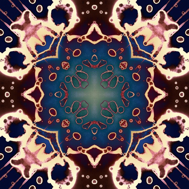 Seamless abstract square pattern. Alcohol ink in modern art. Mandala