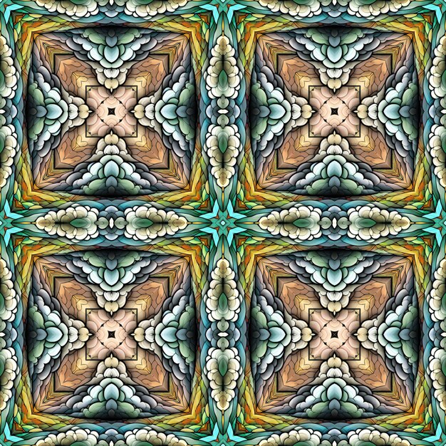 Seamless background pattern Abstract symmetrical pattern