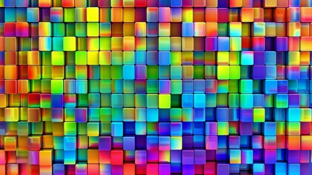seamless psychedelic rainbow heatmap glass square blogenerative ai