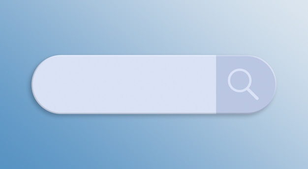 search bar design element minimal blank search bar for ui 3d render