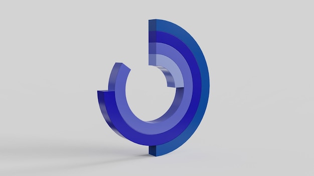 Sektordiagram presentasjon infografikk forretningsmarkedsføring eller finansiell analysekonsept bakgrunn 3D