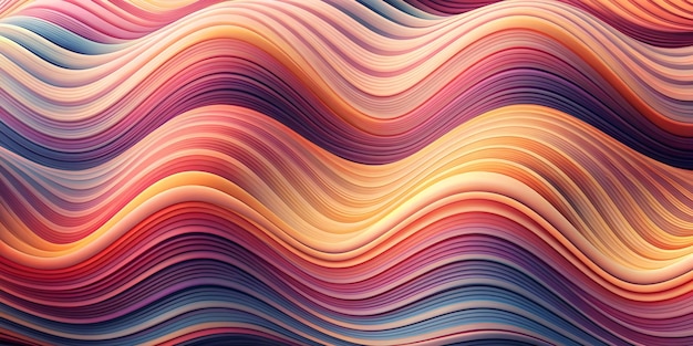 Showing a close up of a vibrant wave design on a wall