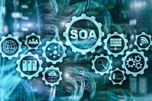 SOA Business model and Information technology concept for Service Oriented Architecture under principle of service encapsulation