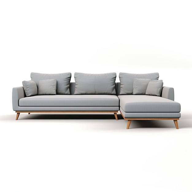 Sofa 3d model isolated on white background