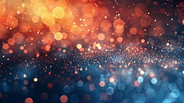 soft gradient blending from cool blues to warm oranges with subtle bokeh effects