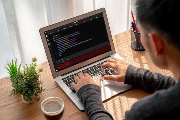 software development programming on computer screen for modish application
