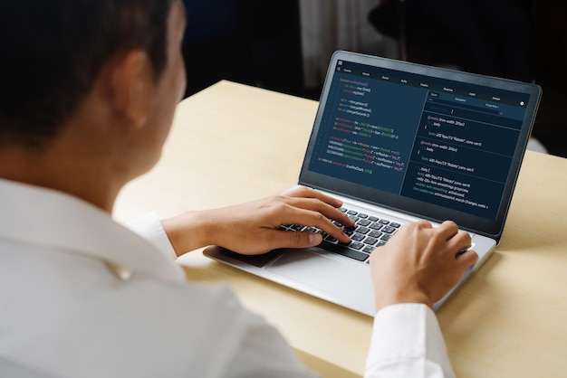 software development programming on computer screen for modish application