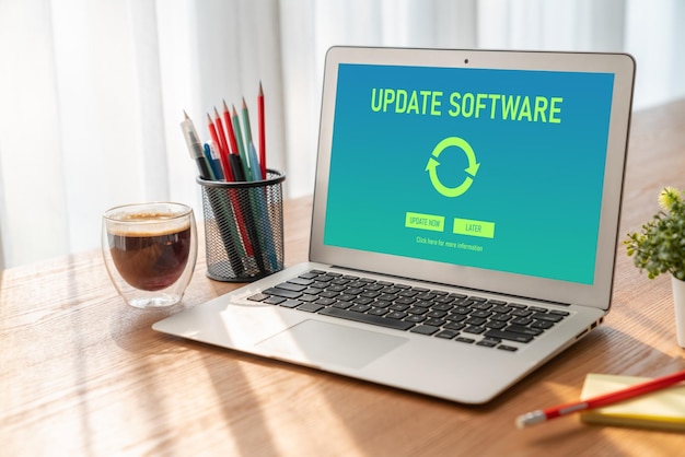 Software update on computer for modish version of device software upgrade