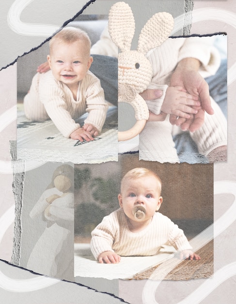 Søtt babycollage