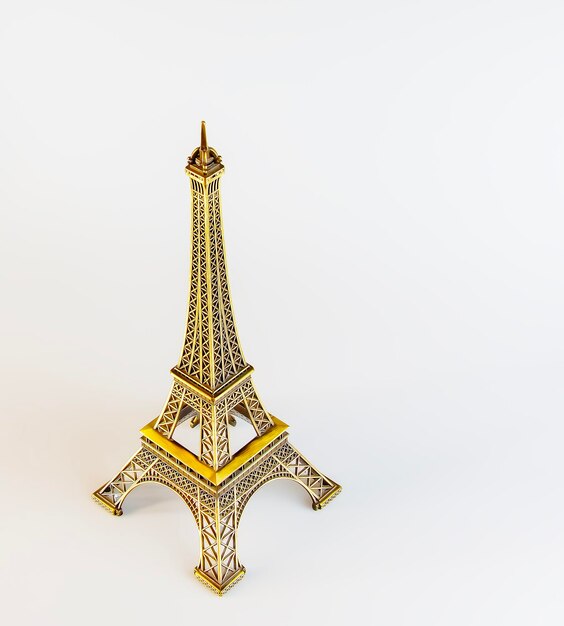Souvenir Eiffel Tower on a white background