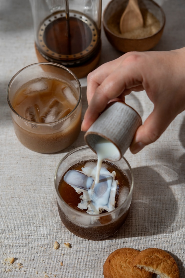 Stilleben med iskaffe