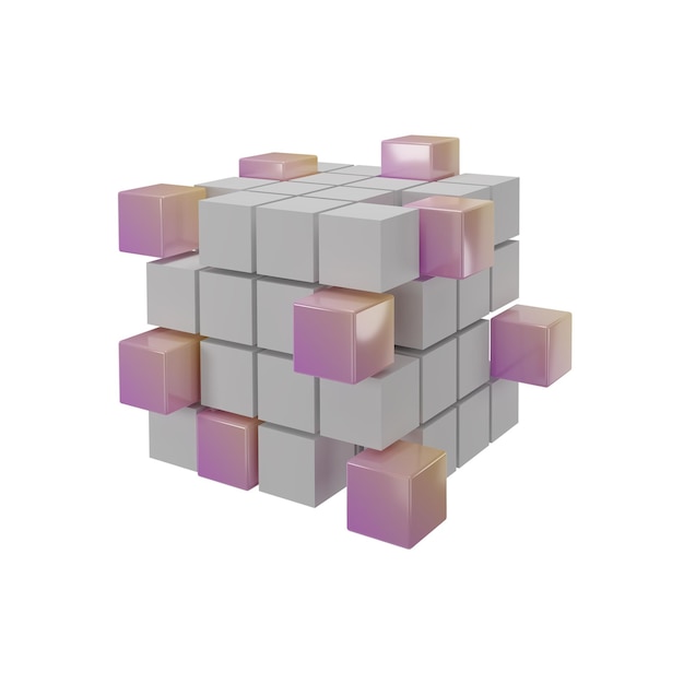Stor Data Analyse 3D-ikon