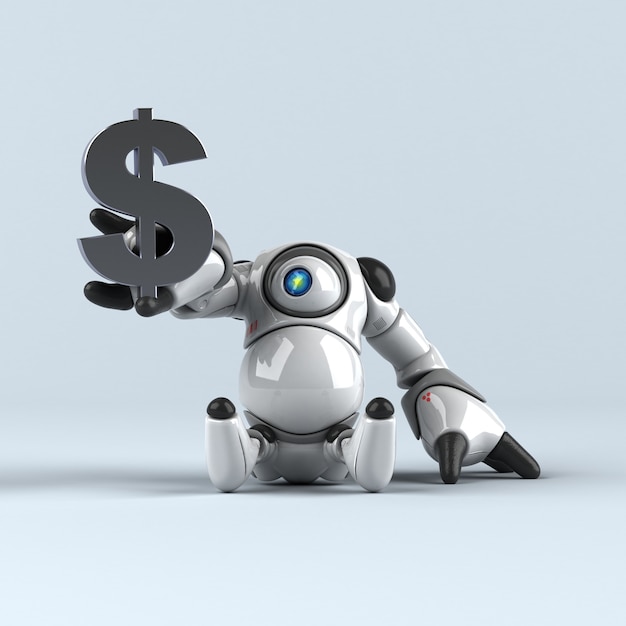 Stor robot – 3D-illustrasjon