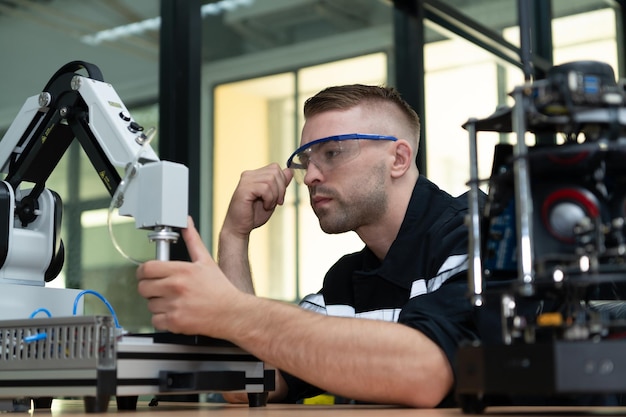 students studying robotic hand technology are learning how to construct robotic hands