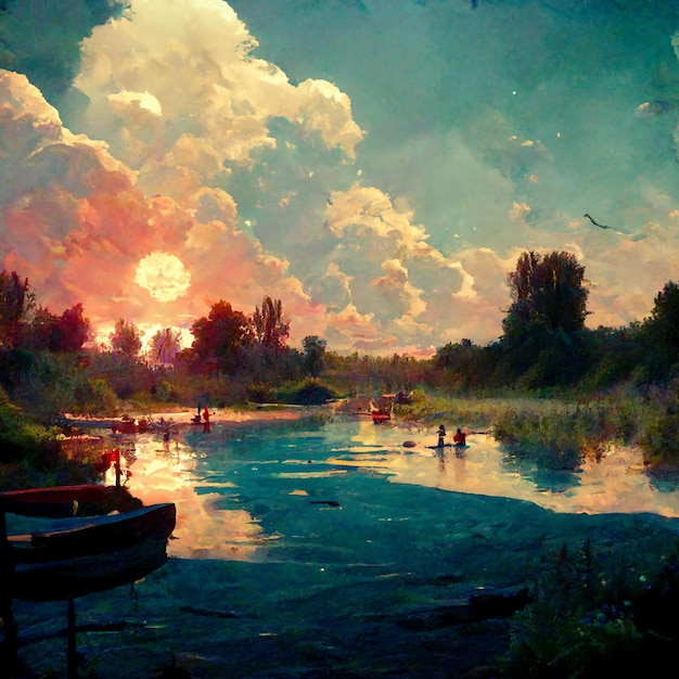 Summertime saga realistic digital painting
