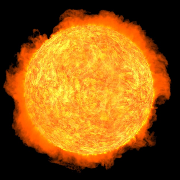Sun Solar System with corona