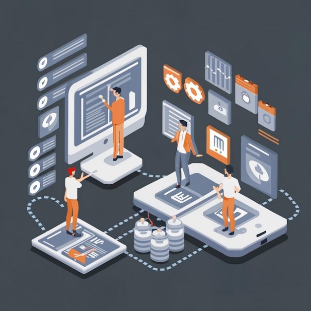 supply chain simulation concept icon logistics network abstract idea thin line illustration