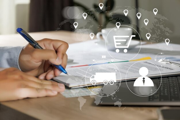 Supply management system Internet purchase delivery innovative internet of things technology delivery supply chain and logistic